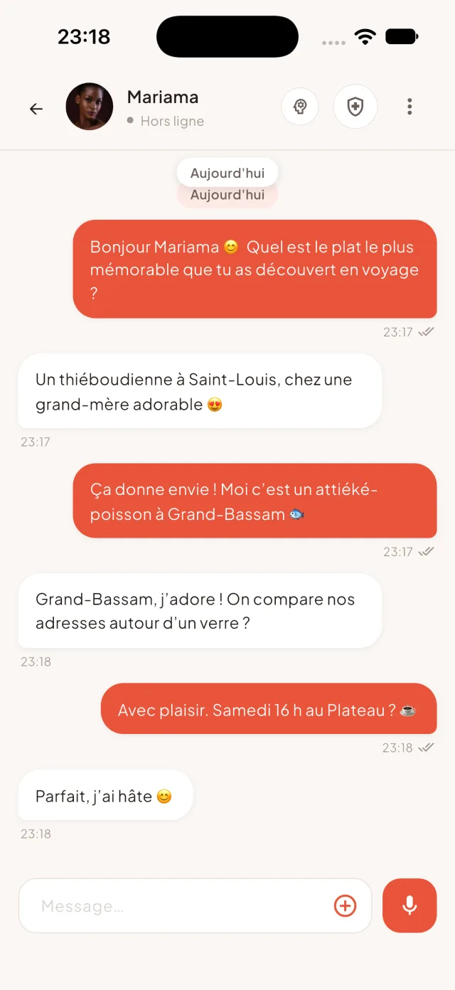 Conversation entre deux membres