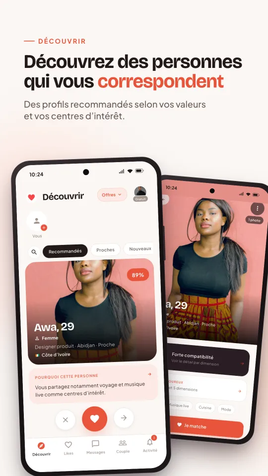 Découvrez des personnes qui vous correspondent